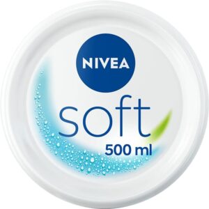 NIVEA Soft Moisturising Cream (500ml), A Moisturising Cream Face, Body And Hands With Vitamin E And Jojoba Oil, Hand Cream Moisturises Deeply, All-Purpose Day Cream